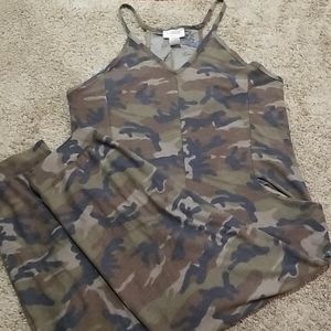 Camo Print Jumpsuit